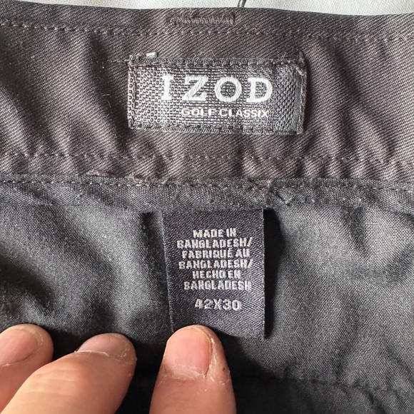 Izod Golf Classix Men's Performance Golf Pants Black 42x30 Preppy Outdoor Cuffed - Picture 5 of 14